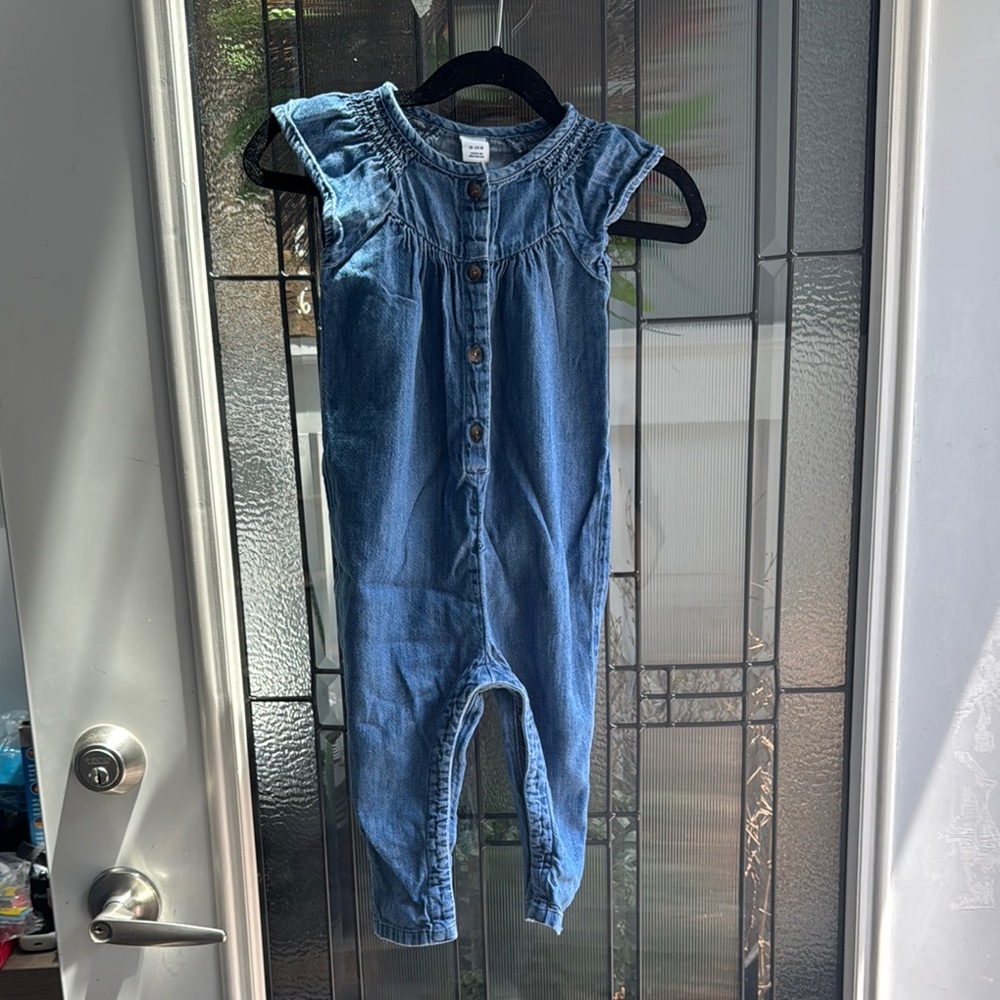 Old Navy Blue Jean Jumpsuit